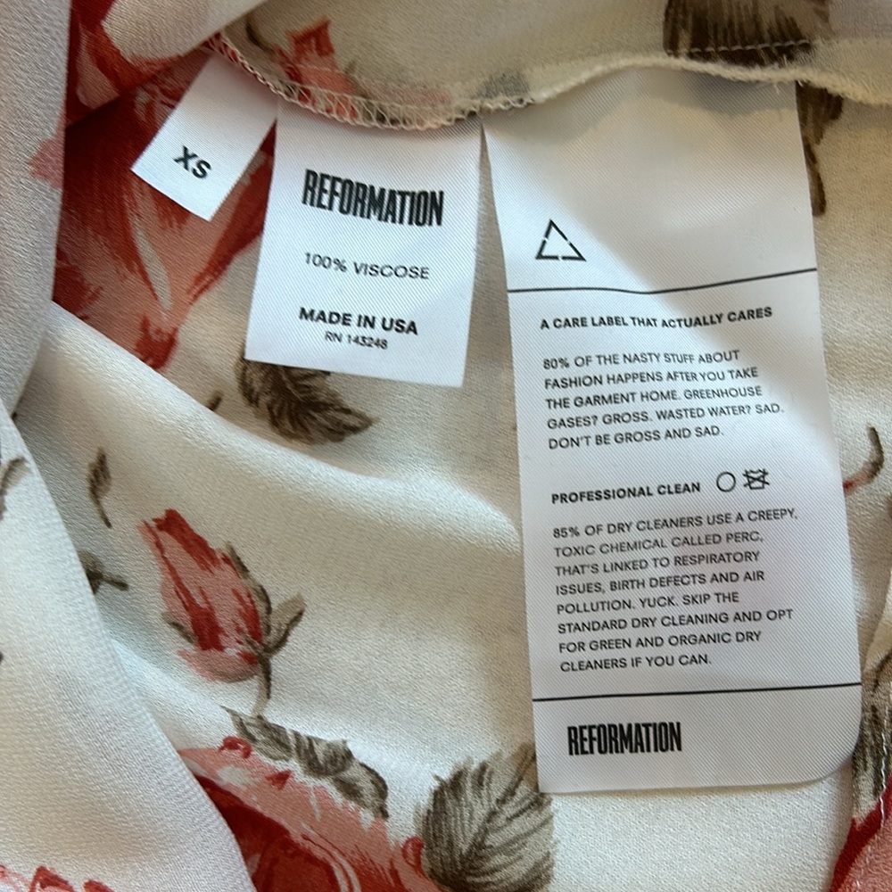 Reformation Rose Blouse-EUC! - Picture 6 of 8